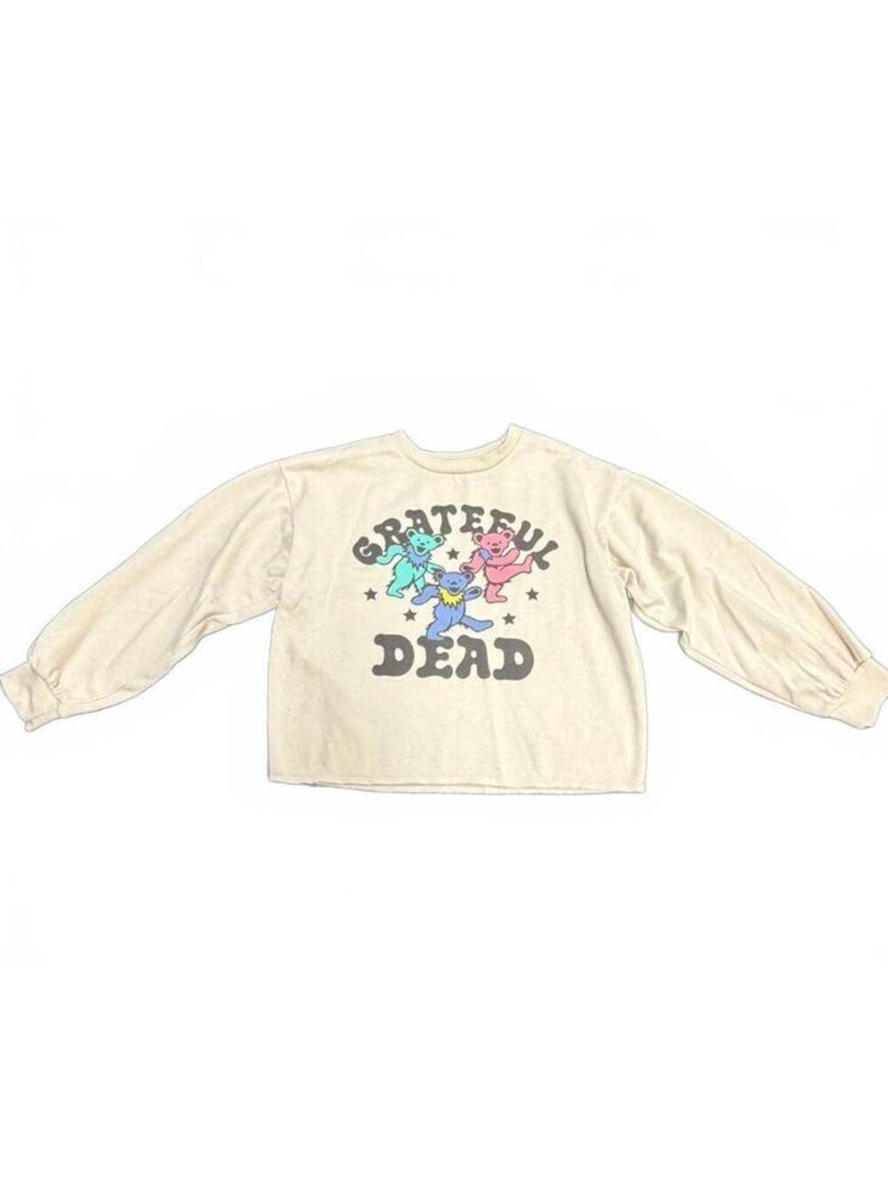 EUC Grateful Dead Kids Dancing Bears Cropped Sweatshirt XL 14/16